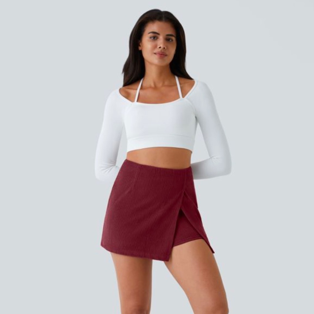 Red Corduroy Skirt
